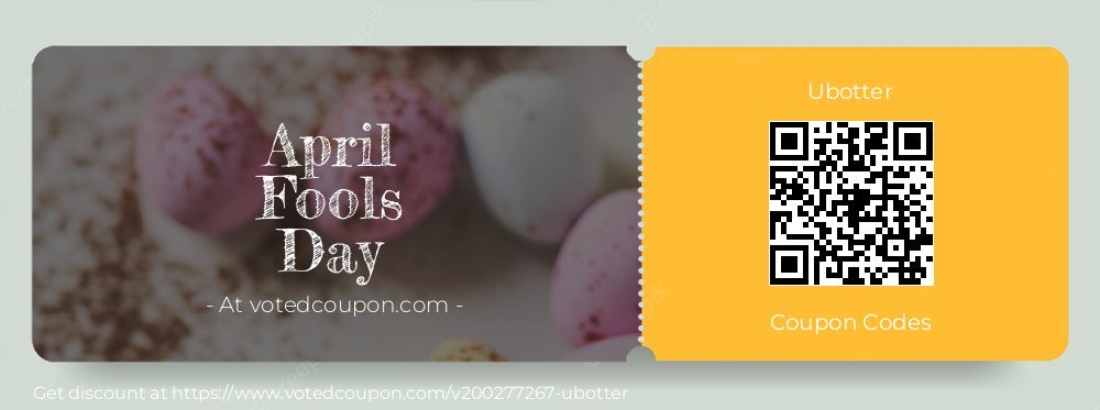 Ubotter Coupon discount, offer to 2025 April Fools Day