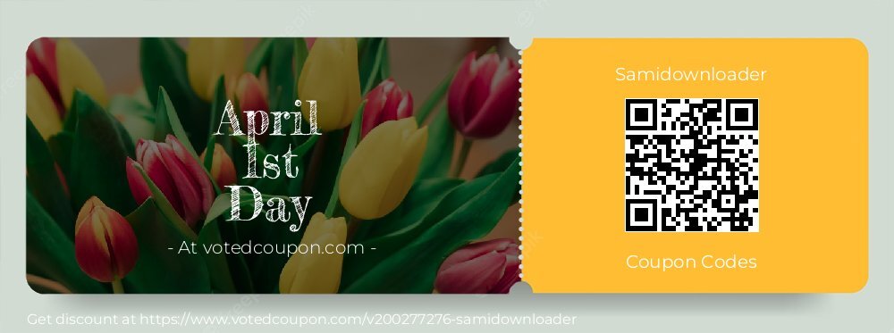 Samidownloader Coupon discount, offer to 2025 April 1st Day