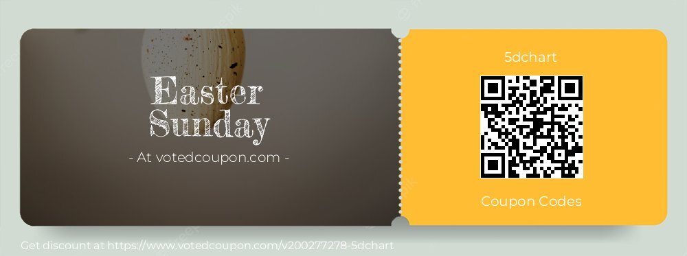 5dchart Coupon discount, offer to 2025 Easter Sunday