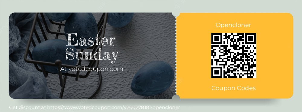 Opencloner Coupon discount, offer to 2025 Easter Sunday
