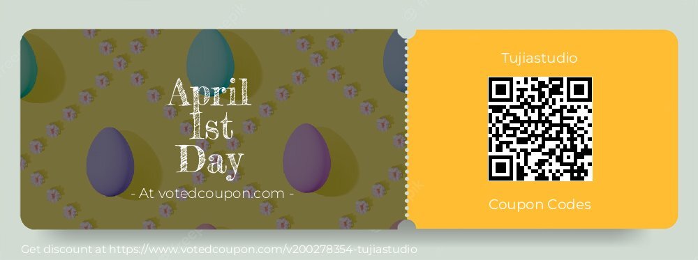 Tujiastudio Coupon discount, offer to 2025 April 1st Day
