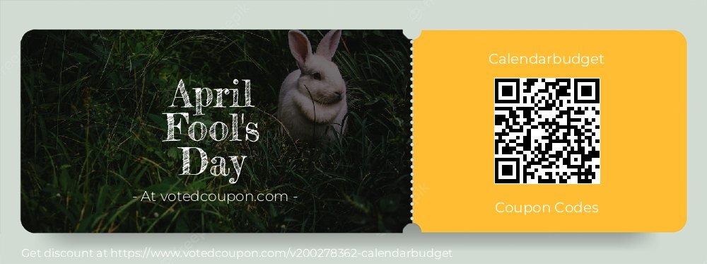 Calendarbudget Coupon discount, offer to 2024 April Fool's Day