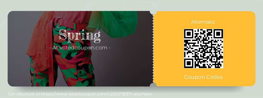 Atomseo Coupon discount, offer to 2025 Spring