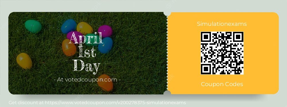 Simulationexams Coupon discount, offer to 2025 April 1st Day