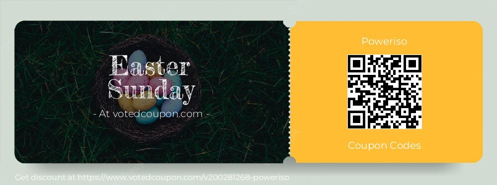 Poweriso Coupon discount, offer to 2025 Easter Sunday