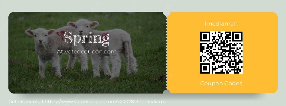 Imediaman Coupon discount, offer to 2025 Spring