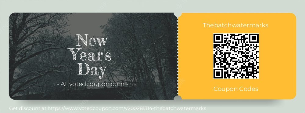 Thebatchwatermarks Coupon discount, offer to 2023 Halloween