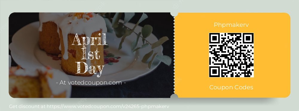 Phpmakerv Coupon discount, offer to 2025 April 1st Day