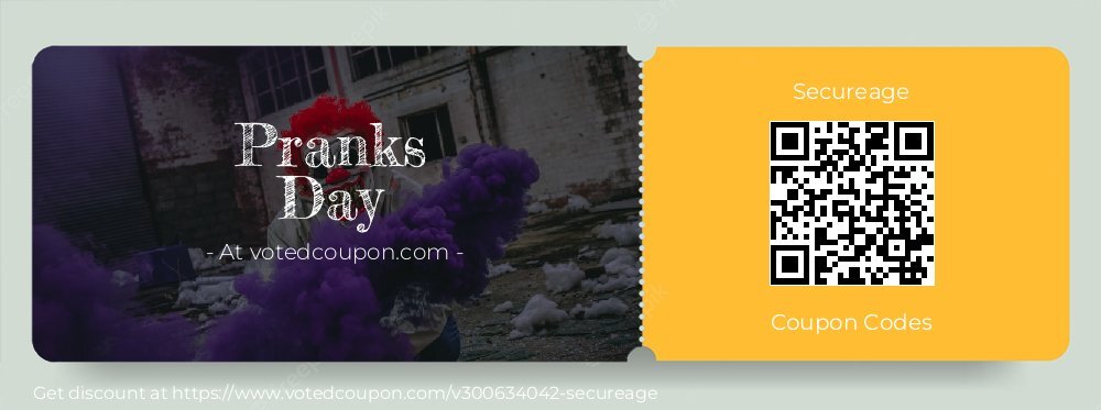 Secureage Coupon discount, offer to 2024 Pranks Day