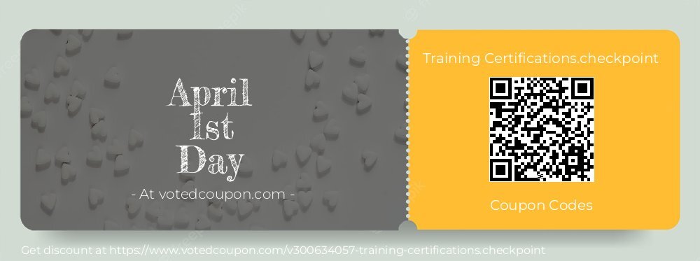 Training Certifications.checkpoint Coupon discount, offer to 2024 April 1st Day