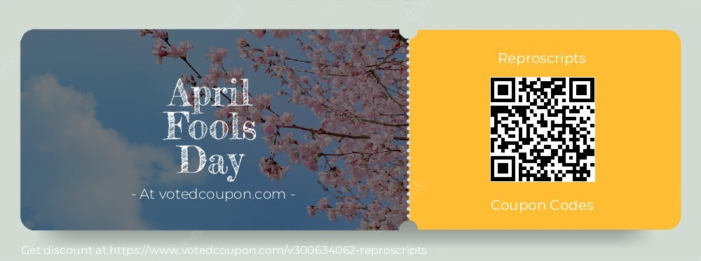Reproscripts Coupon discount, offer to 2025 April Fools Day