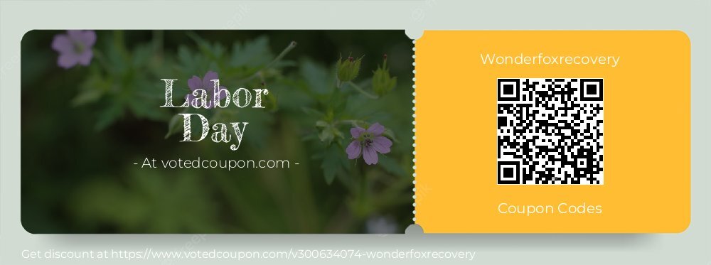 Wonderfoxrecovery Coupon discount, offer to 2025 Labor Day
