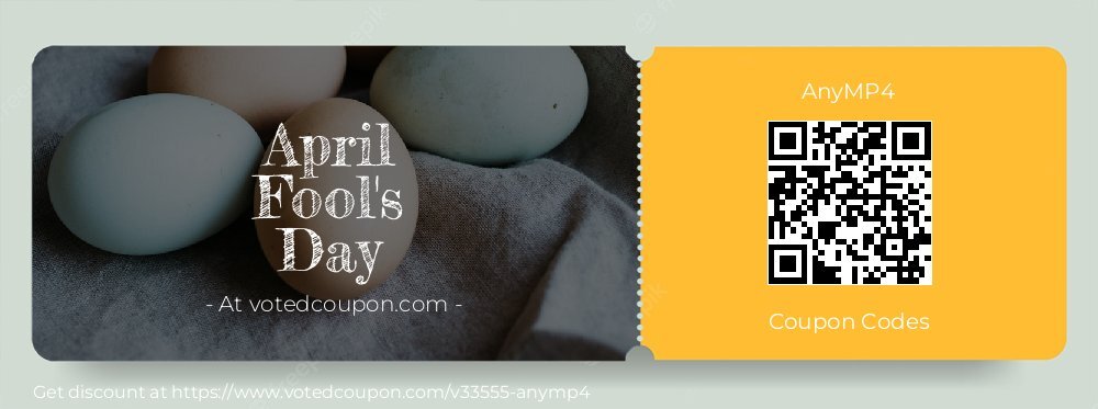 AnyMP4 Coupon discount, offer to 2024 April Fool's Day