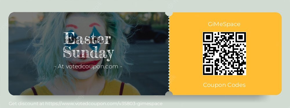 GiMeSpace Coupon discount, offer to 2025 Easter Sunday