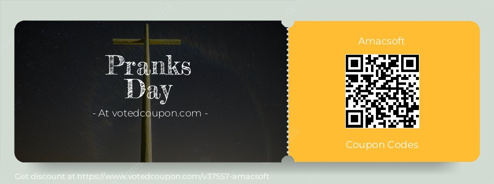 Amacsoft Coupon discount, offer to 2025 Pranks Day