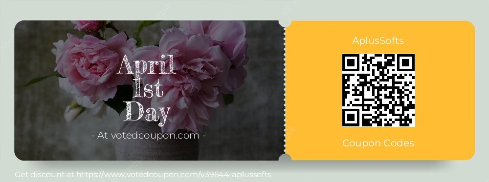 AplusSofts Coupon discount, offer to 2025 April 1st Day