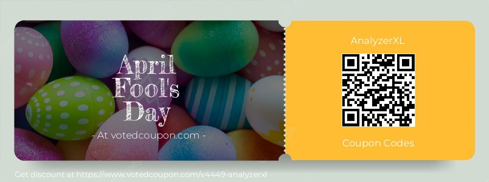 AnalyzerXL Coupon discount, offer to 2025 April Fool's Day