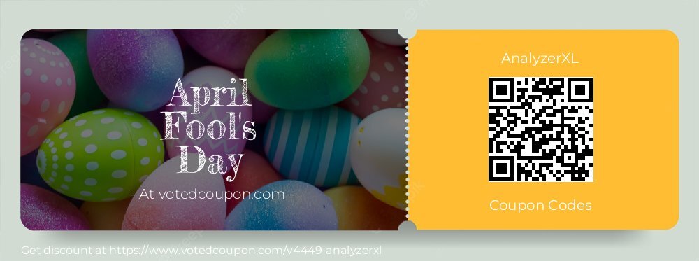 AnalyzerXL Coupon discount, offer to 2024 April Fool's Day