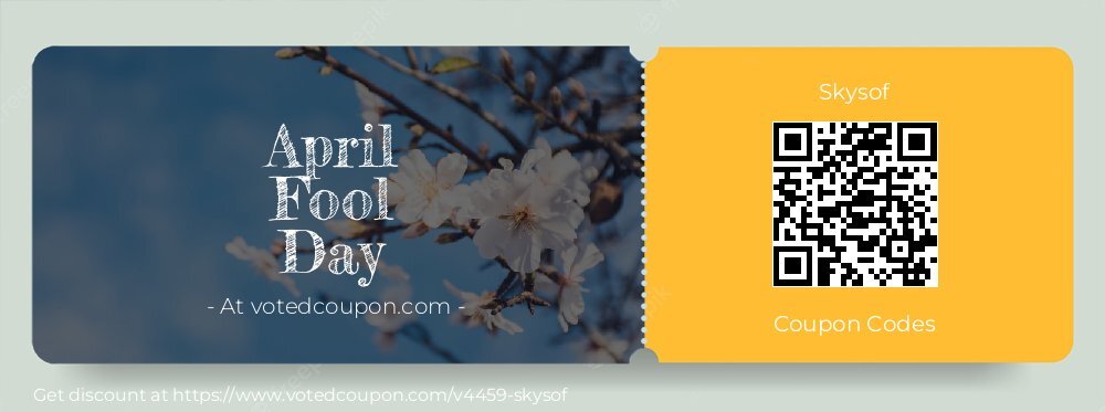 Skysof Coupon discount, offer to 2024 April Fool Day