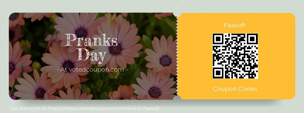 Faasoft Coupon discount, offer to 2025 Pranks Day