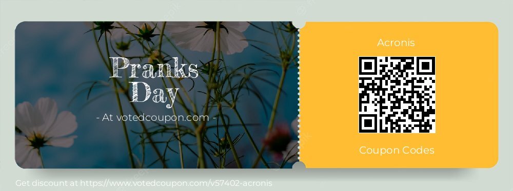 Acronis Coupon discount, offer to 2024 Pranks Day