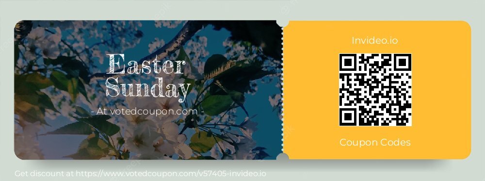 Invideo.io Coupon discount, offer to 2025 Easter Sunday
