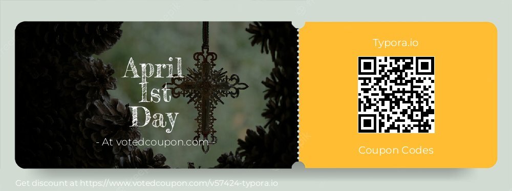 Typora.io Coupon discount, offer to 2025 April 1st Day