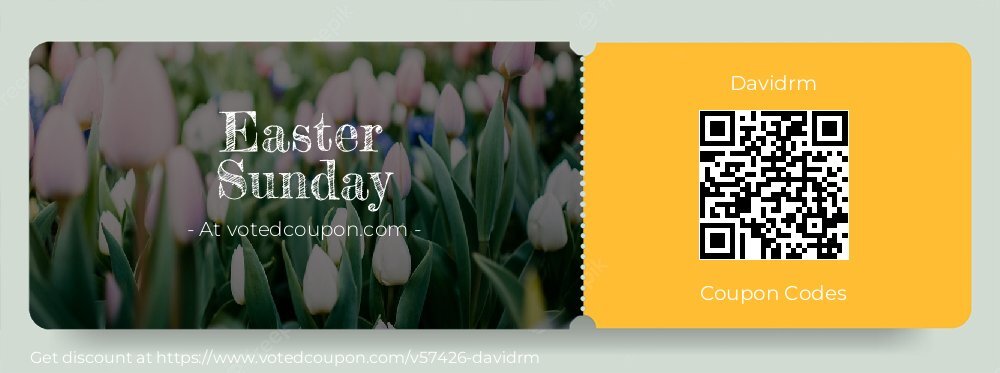 Davidrm Coupon discount, offer to 2025 Easter Sunday