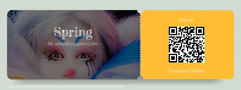 Name Coupon discount, offer to 2025 Spring