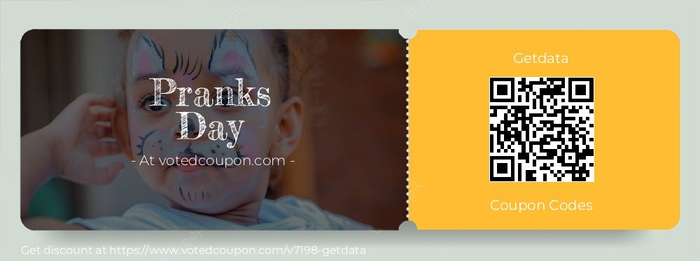 Getdata Coupon discount, offer to 2025 Pranks Day