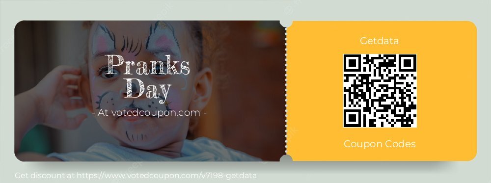 Getdata Coupon discount, offer to 2024 Pranks Day